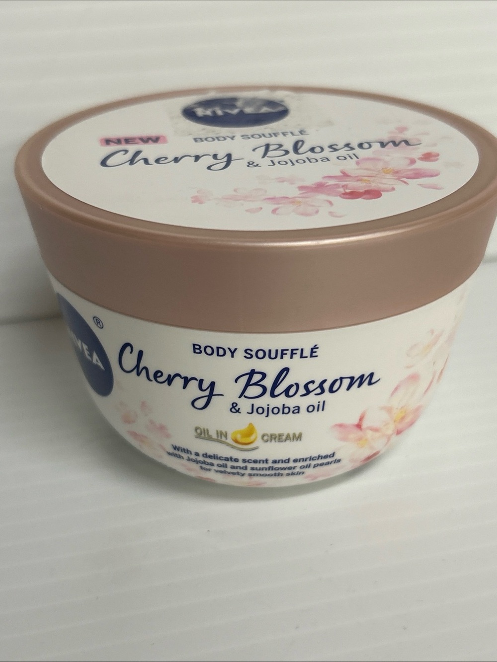Nivea Body Cream Soufflé Cherry Blossom & Jojoba Oil Moisturizer, 6.8 oz.